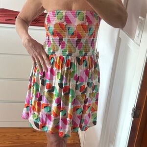 Venus Colorful Strapless Beach Dress, beach coverup, strapless mini